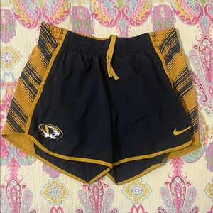 Nike Mizzou Gold and Black Running / Athletic Shorts
